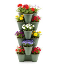 Stackable Strawberry Planters Set of 6 Vertical Garden Tower