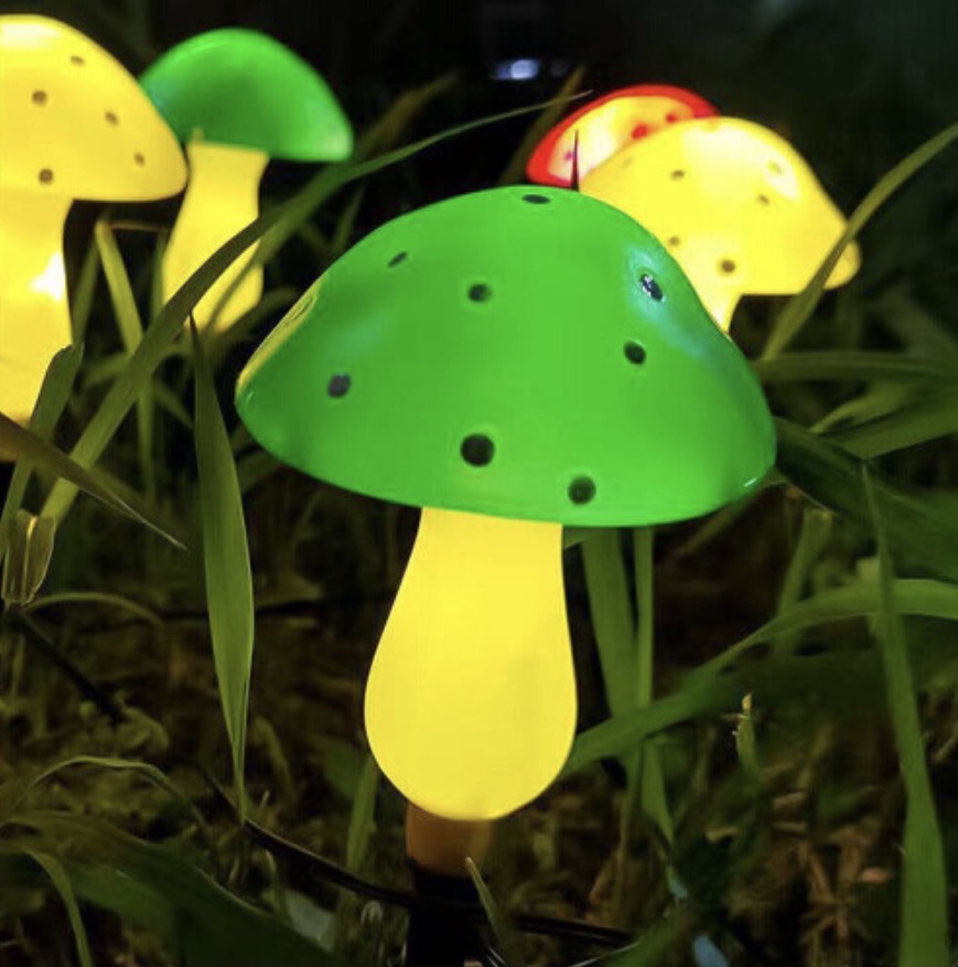 6PCS Solar Mushroom Fairy String Lights LED