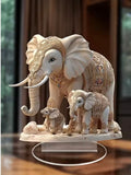 Gold & White Elephant Home Desktop Decor