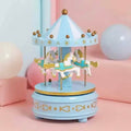 Luxury Carousel Music Box 4 Horses Rotate Rotation Romantic Luxury