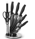 NETTA 7-Piece Stainless Steel Knife Set with Clear Rotating Block