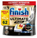 Finish Dishwasher Tablet Ultimate Plus 62 Detergent Tablets Lemon
