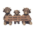 Lesser & Pavey Hughie Highland Cows Love Figurines Statues