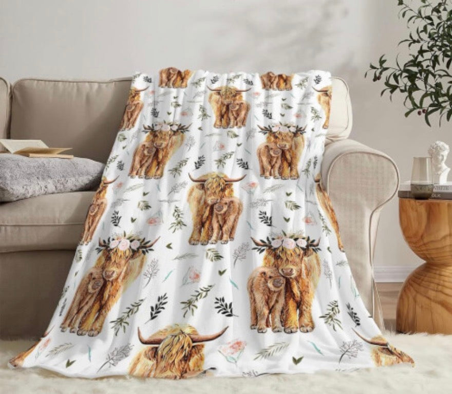Highland Print Cow Blanket
