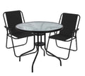 Garden Table & Folding Deck Chairs Set 2 or 4 Seater