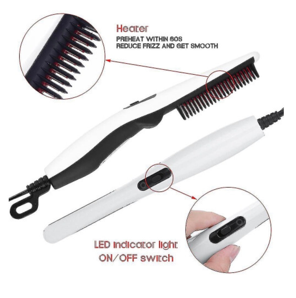Electric Beard Straightening Comb Quick Hair Styler For Men