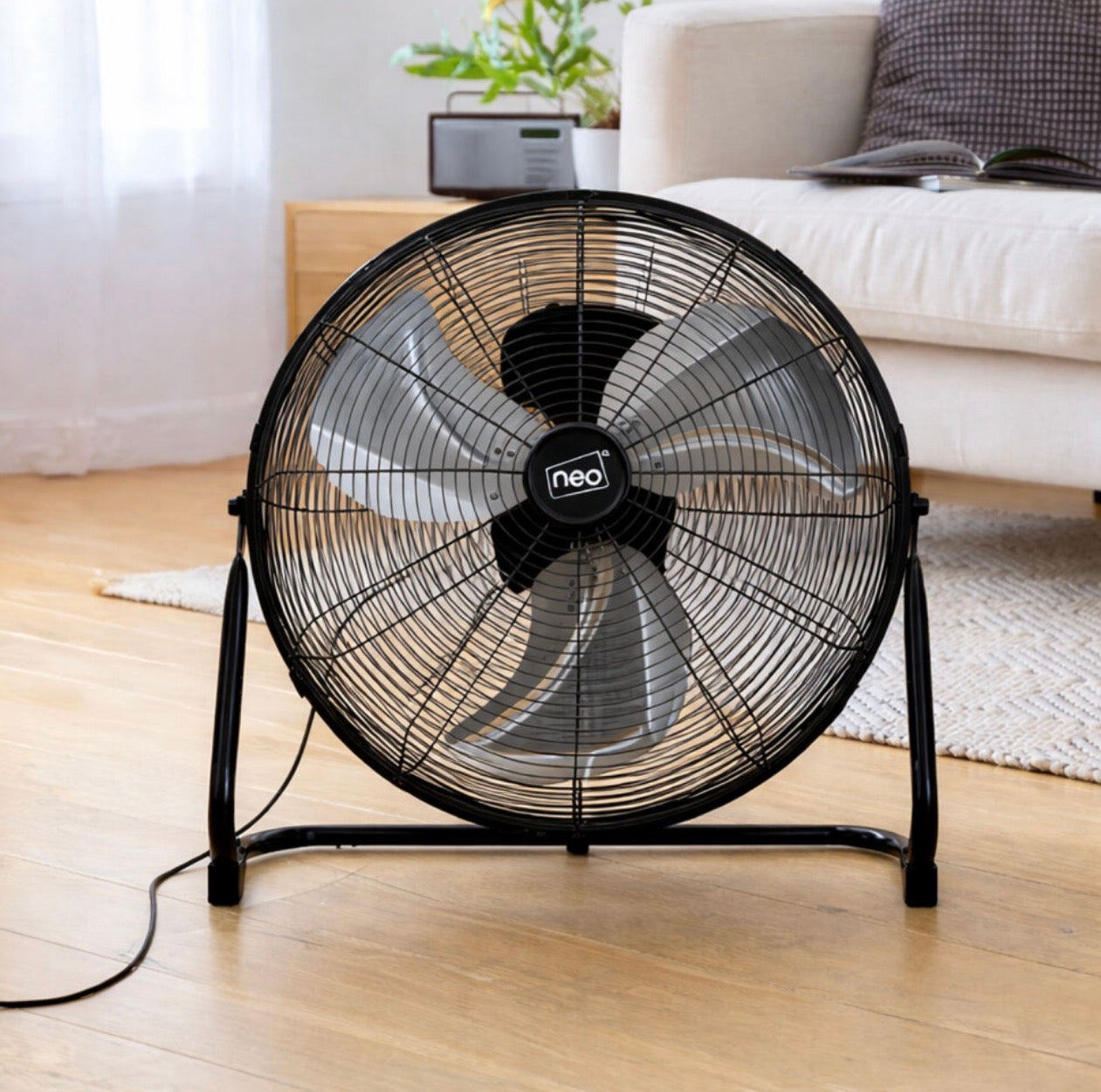 Neo Black 16 Inch High Velocity Floor Fan