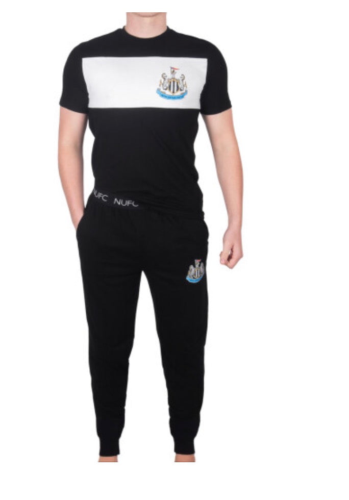 Newcastle United FC Official Mens Premium Long Pyjamas