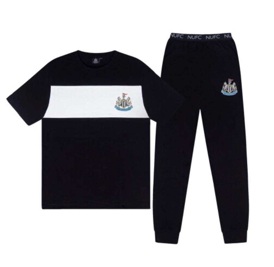 Newcastle United FC Official Mens Premium Long Pyjamas