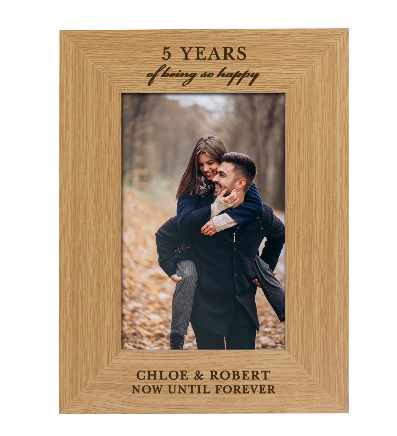 Personalised Anniversary 6x4 Wooden Photo Frame