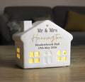Personalised Black & Gold Free Text Ceramic LED House