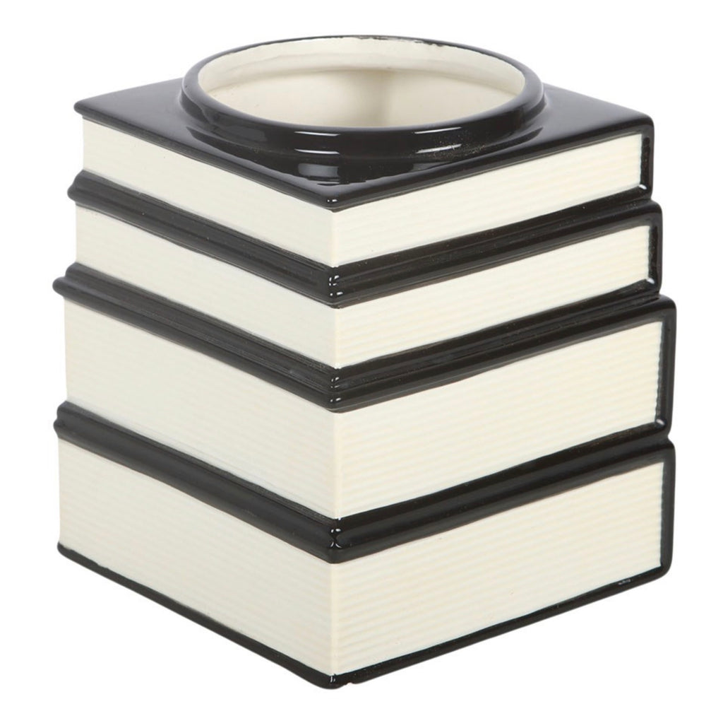 BLACK CAT MAGICK BOOK STACK VASE