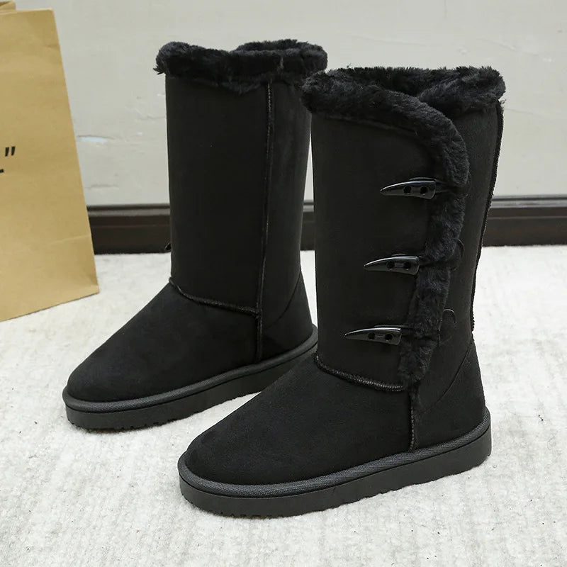 🌟 Ladies Cosy Faux Fur Lined Winter Toggle Boots 🌟