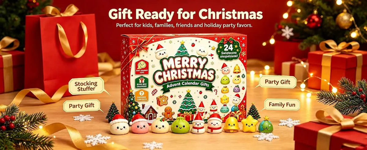 🌟 24-Day Christmas Dumpling Squishy Advent Calendar 2026 – Sensory Fidget Countdown 🌟