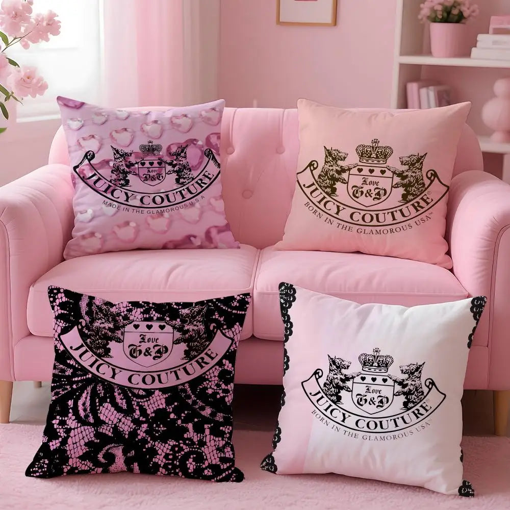 🌟 Pink & Black Decorative Cushion Covers – Various Designs & Sizes 🌟