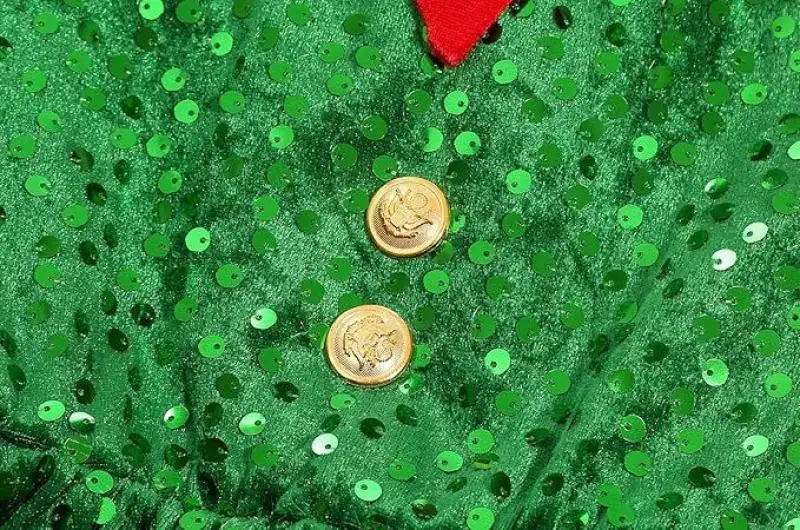 🌟 Girls Sparkly Christmas Elf Costume & Festive Party Outfit 🌟