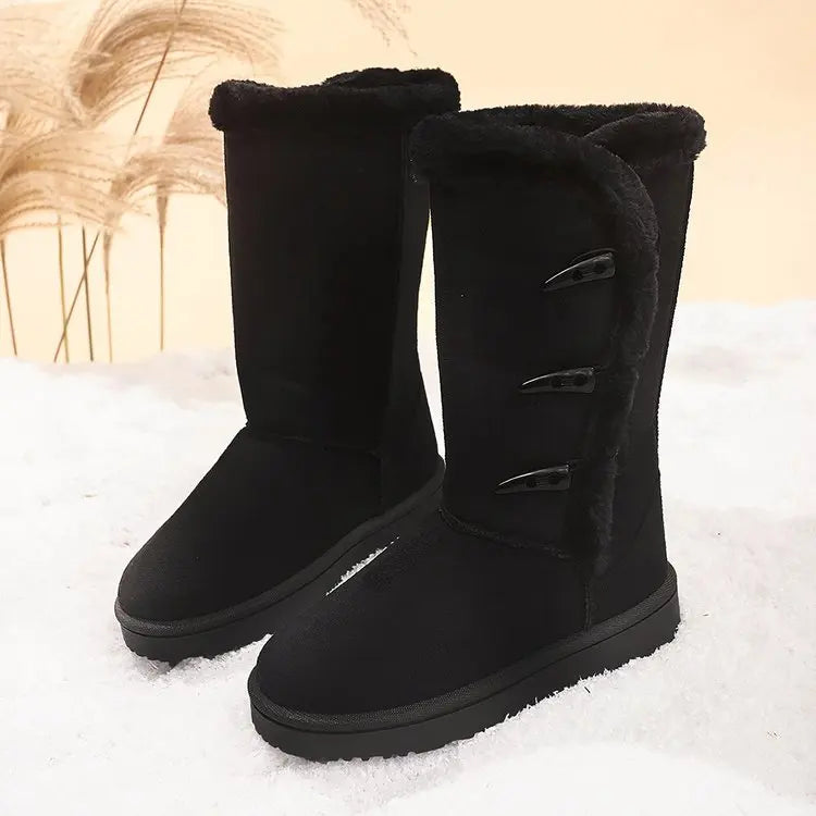 🌟 Ladies Cosy Faux Fur Lined Winter Toggle Boots 🌟