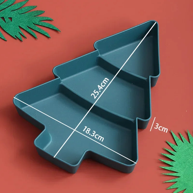 🌟 🎄✨ Christmas Tree Snack & Treat Serving Tray – 3 Compartment Festive Platter ✨🎄🌟