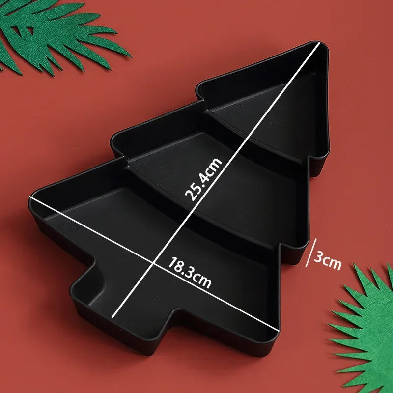 🌟 🎄✨ Christmas Tree Snack & Treat Serving Tray – 3 Compartment Festive Platter ✨🎄🌟