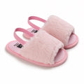 🌟 Baby Fluffy Faux Fur Slippers – Soft Sole Cosy Sandals (0–18 Months) 🌟