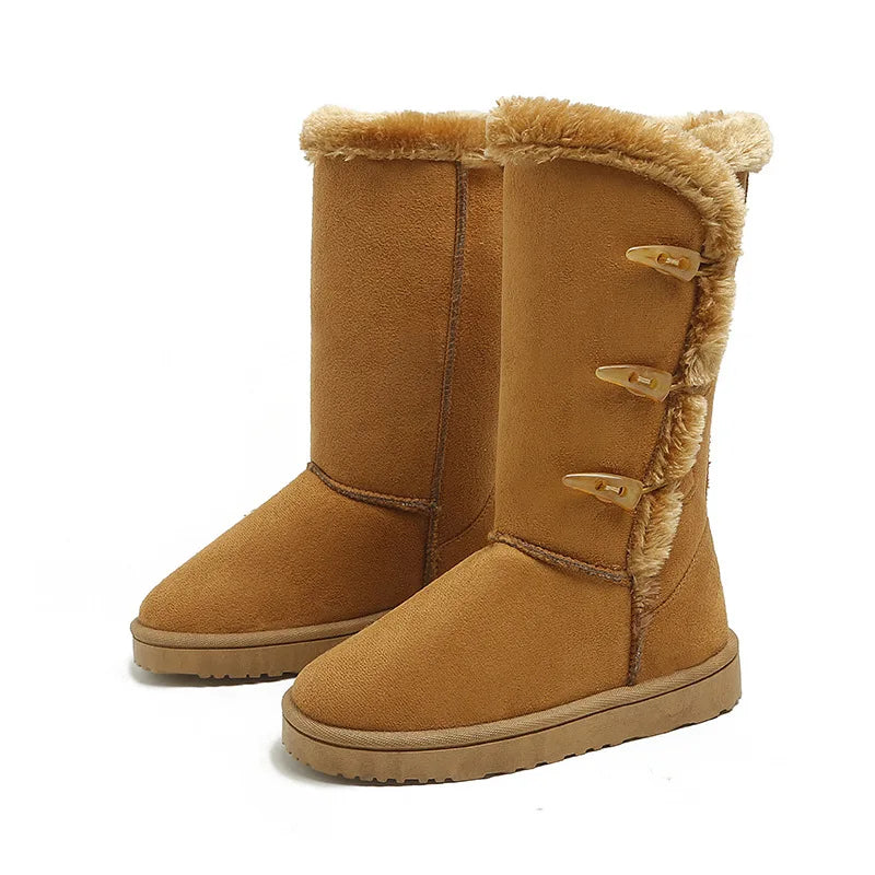 🌟 Ladies Cosy Faux Fur Lined Winter Toggle Boots 🌟