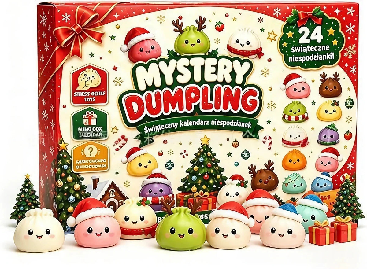 🌟 24-Day Christmas Dumpling Squishy Advent Calendar 2026 – Sensory Fidget Countdown 🌟