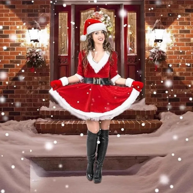 🌟 Ladies Christmas Mrs Claus Fancy Dress Costume 🌟