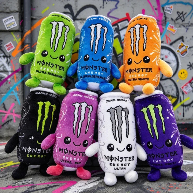 🌟 Energy Drink Can Plush Toy – Cute Monster-Inspired Soft Stuffed Cushion 🌟