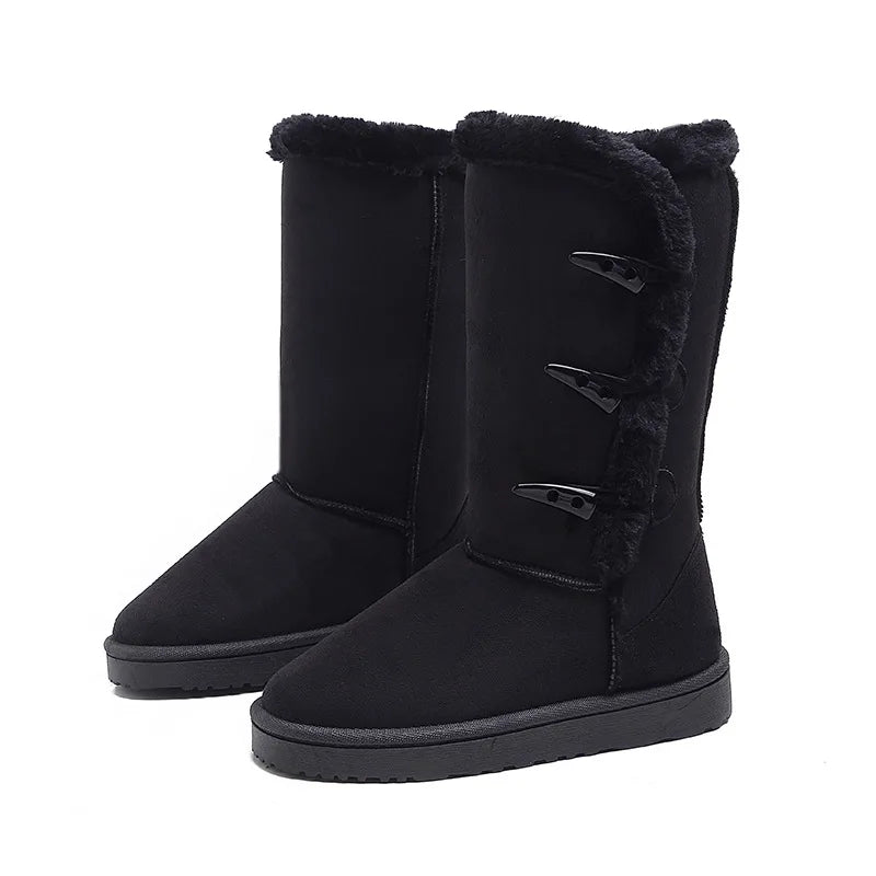 🌟 Ladies Cosy Faux Fur Lined Winter Toggle Boots 🌟