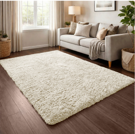 Shaggy Rug 140x200cm (4.6ftx6.6ft) Luxury Faux Fur Area Rug
