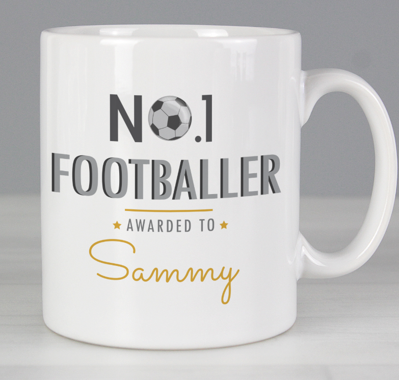 Personalised No.1 Footballer Mug