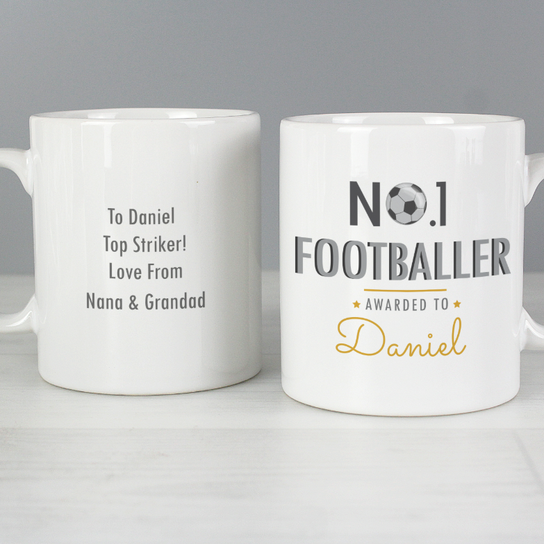 Personalised No.1 Footballer Mug