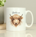 Personalised Highland Cow Mug