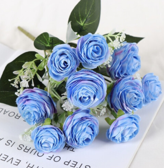 Artificial Flower Rose Bouquet With Silk Material