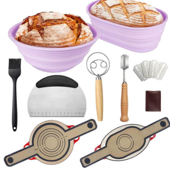 Banneton Bread Proofing Basket Starter Kit-Sourdough