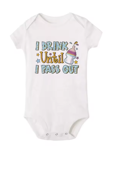 aby Milk Bottle Printed Newborn Onesies