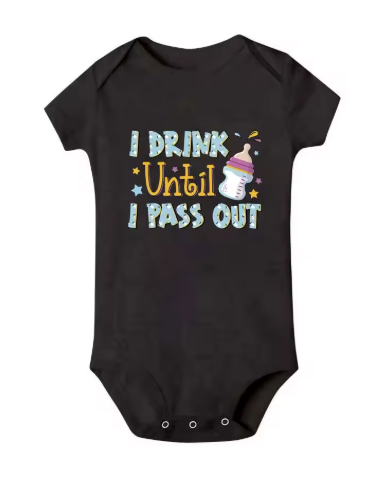 aby Milk Bottle Printed Newborn Onesies