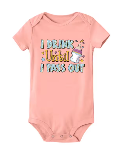 aby Milk Bottle Printed Newborn Onesies