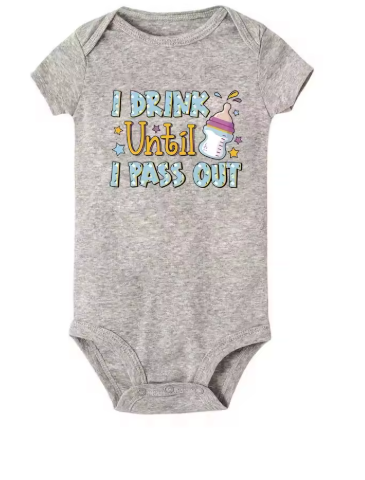 aby Milk Bottle Printed Newborn Onesies