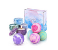 Bath Bombs Gift Set, 5 Bath Bomb, 4 Scented Candles