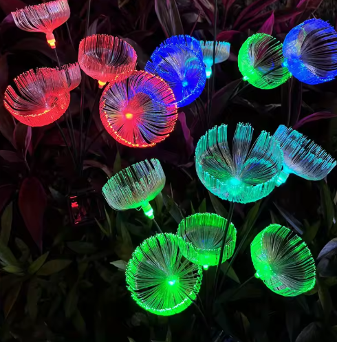 Solar Power 6LED Fibre Optic Jellyfish Ambient Mood
