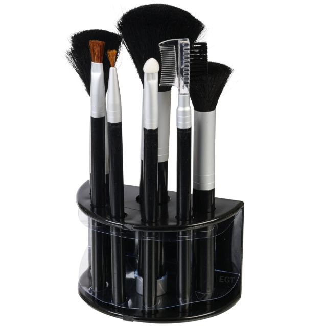 7 Piece Eye Make Up Brushes Set Applicators Cosmetic Kit & Stand