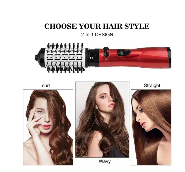 3-In-1 Hot Air Brush And Rotating Hair Dryer