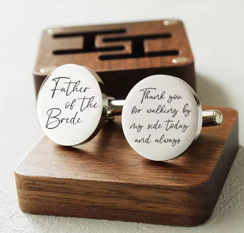 Father of The Bride Stainless Steel Cufflinks