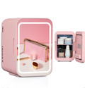 (4L Pink) LED Mirror Mini Fridge