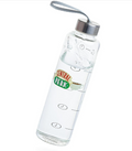 Friends TV Show Glass Water Bottle with Time Markers