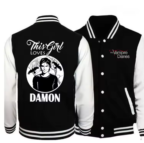 Vampire Diary Printing Baseball Uniform Jacket