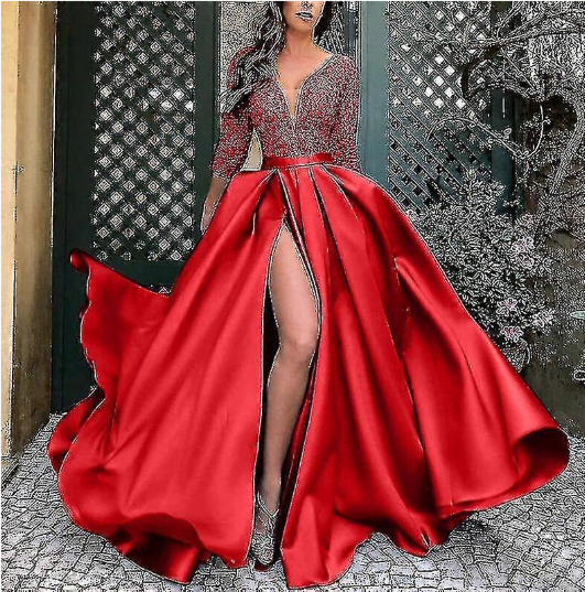 Wedding Guest Elegant Swing Sexy Evening Maxi Dress