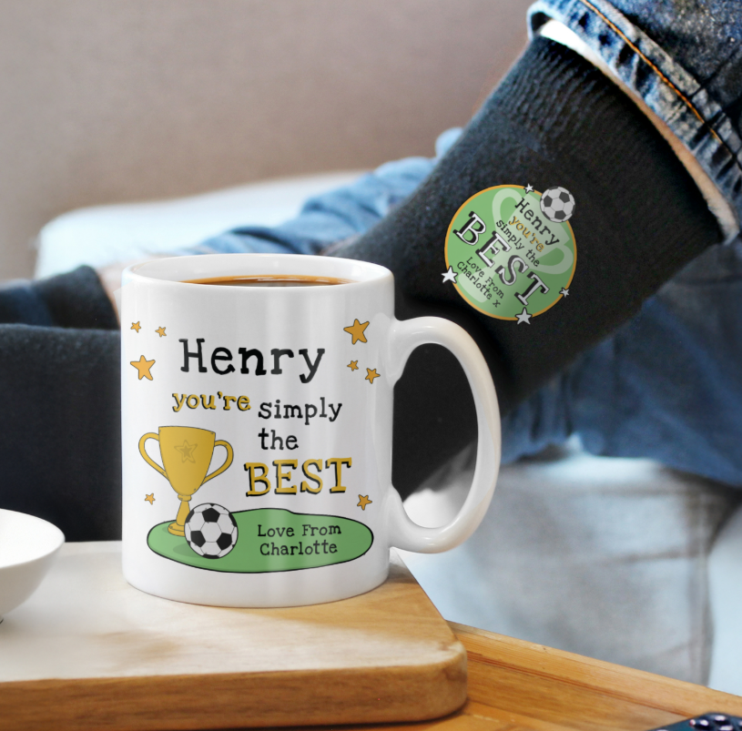 Personalised Simply The Best Mug & Socks Set
