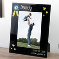 Personalised No.1 Black Glass 5x7 Frame